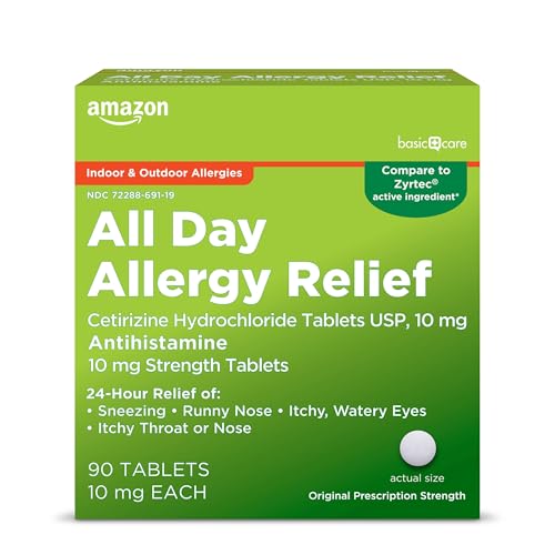 Amazon Basic Care All Day Allergy Cetirizine Hydrochloride Tablets