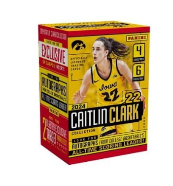 2024 Panini Caitlin Clark Collection Basketball Trading Card Sealed Blaster Box.