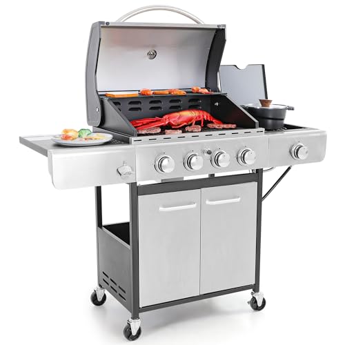 Captiva Designs 4-Burner Propane Gas BBQ Grill with Side Burner Review