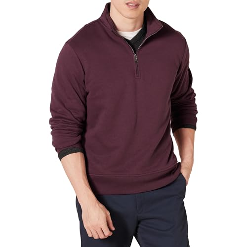 Cozy Amazon Essentials Men's Long-Sleeve Fleece Sweatshirt for Relaxed Comfort.