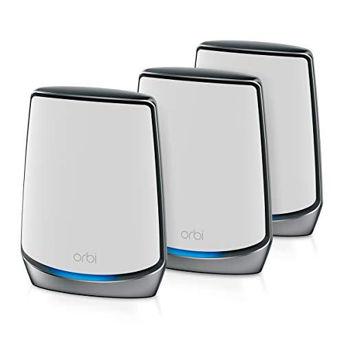 Tri-band Mesh WiFi 6 Router and Satellite Extender System Bundle.