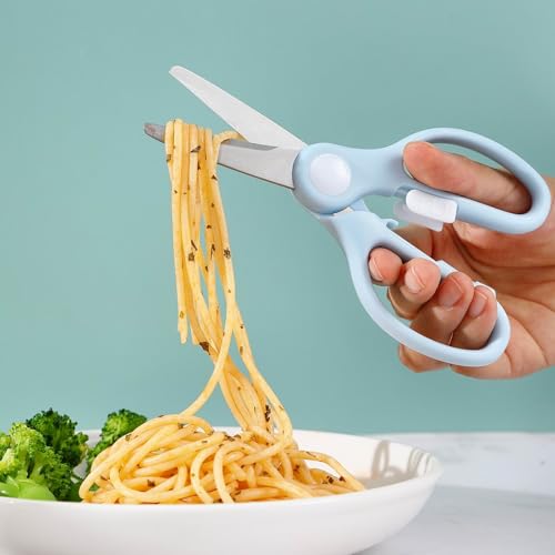 Versatile Stainless Steel Kitchen Scissors with Storage Box