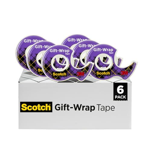 Scotch Gift Wrap Tape, Invisible, Holiday Gift Wrapping Supplies for Christmas Presents and Gift ...