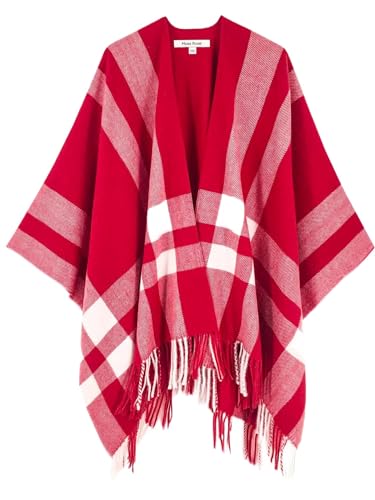 Cozy Preppy Poncho Cape for Women for Fall Winter Chic