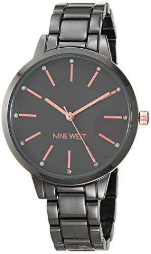 Nine West Women's Crystal Accented Bracelet Watch