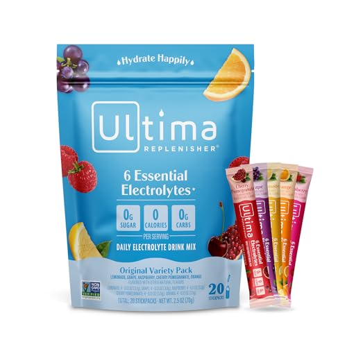 Revitalize with every sip of Ultima Replenisher's Original Electrolyte Drink Mix.