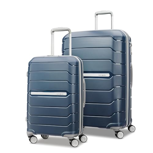 Samsonite Freeform Hardside Expandable with Double Spinner Wheels, Navy, 2-Piece Set (21/28).