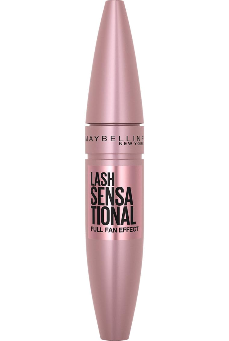 Maybelline Lash Sensational Washable Mascara, Blackest Black, Lengthening & Volumizing.