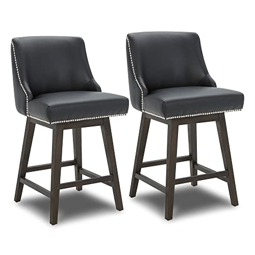 CHITA Counter Height Swivel Bar Stools Set of 2