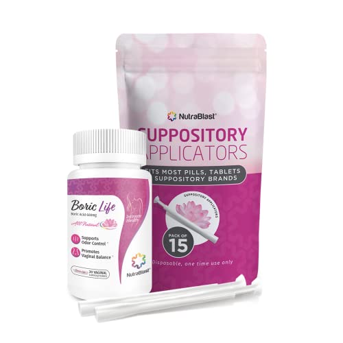 Boric Acid Vaginal Suppositories for Women's Feminine Lubricant Relief Solution