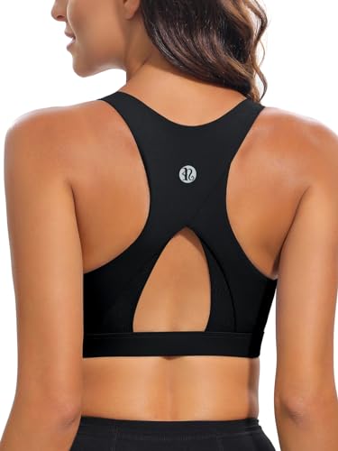 High Impact Sports Bras for Women - Racerback Running Bra & Workout Crop Tank Tops Longline Sports...