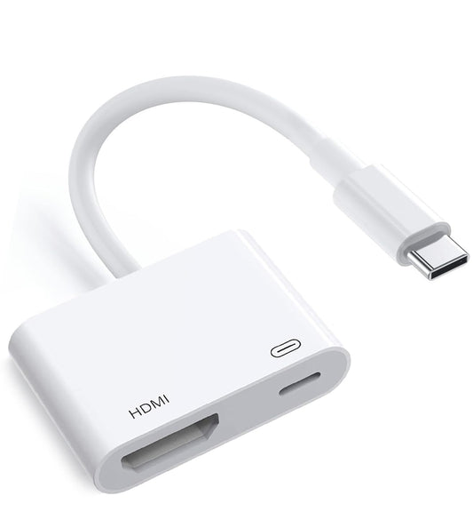 USB-C to HDMI Adapter for iPhone 15 → 16 Series - 4K at 60Hz with 100W Charging