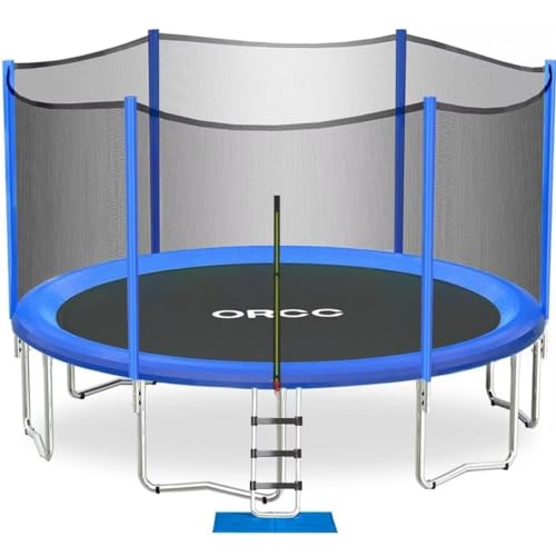 ORCC 1200LBS Weight Capacity Trampoline 16 15 14 12 10 8FT Outdoor Yard Trampolines for Kids Adult...