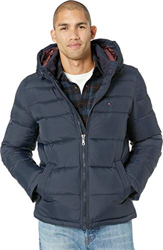 Warm and lightweight water-repellent down alternative puffer jacket for men.