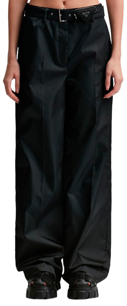 Luxurious Prada Women's Re-Nylon Trousers for Fashionable and Versatile Style.