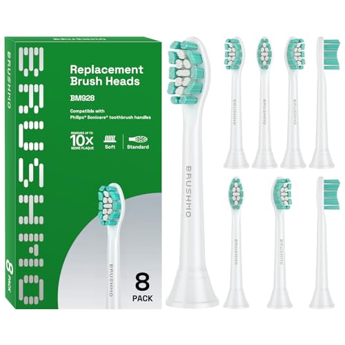 Brushmo Replacement Toothbrush Heads Compatible with Philips Sonicare Optimal Plaque Control ...