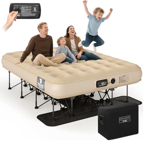 Portable Self Inflating Queen Air Mattress with Frame