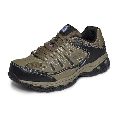 Skechers Men's Cankton Steel Toe Work Shoes for Construction and Electrical Hazard Environments