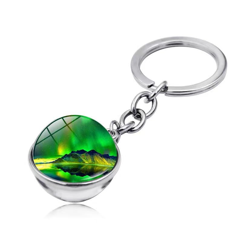 Men's and Women's Keychains, Weather Aurora Gemstone Keychain, Stylish Bag, Backpack, Car Accessor...