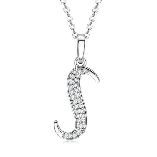 CZ Initial Pendant Necklaces for Women