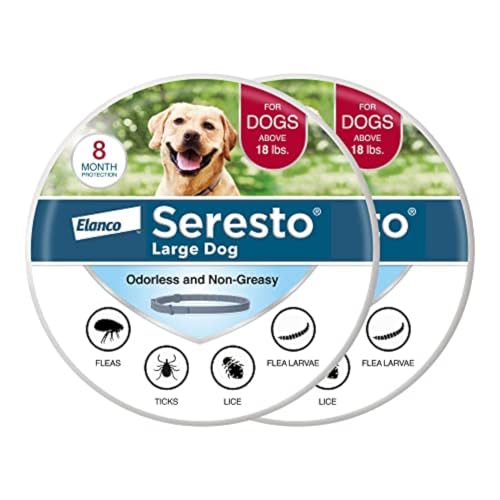 Seresto Large Dog Vet-Recommended Flea ⁘ Tick Treatment ⁘ Prevention Collar for Dogs Over 18 lbs.