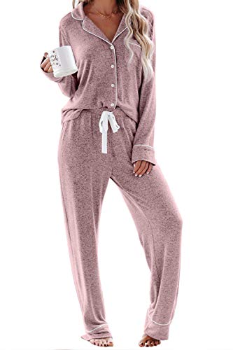 Luxurious Long Sleeve Button-Down Women's Pajama Set Cozy Sleepwear