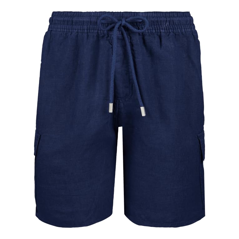 Vilebrequin Men's Linen Bermuda Shorts with Cargo Pockets  Men's Linen Bermuda Shorts with Cargo ...