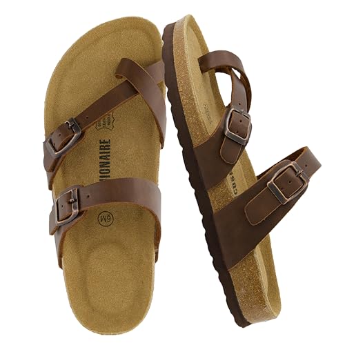 CUSHIONAIRE Women's Luna Cork Footbed Sandal With