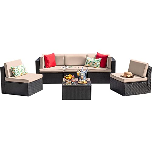 Outdoor Rattan Sofa Sets for Patio Conversation