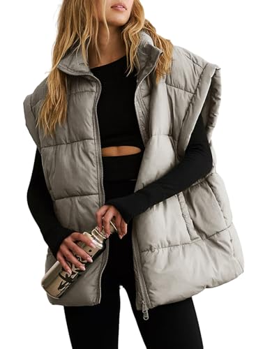 Wooly Insulated Padded Women's Casual Winter Overcoat Puffer Vest Jacket