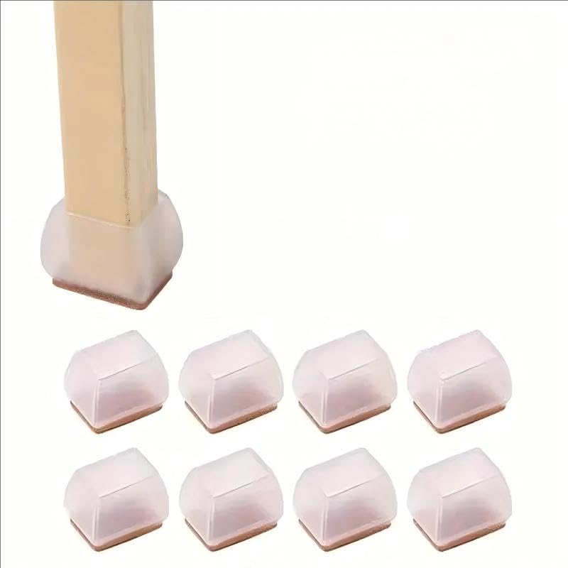 Chair Leg Protectors for Hardwood Floors - Silicone Felt Furniture Leg Covers