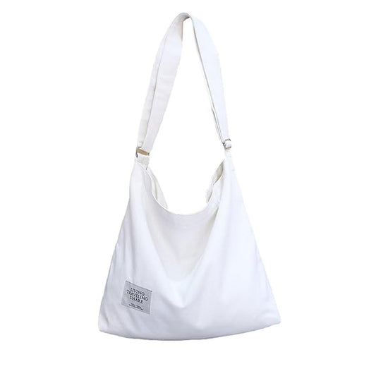 Extra Large White Canvas Tote Bags for Women