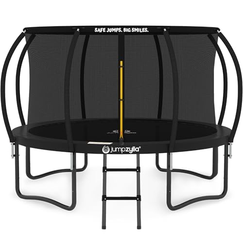 JUMPZYLLA Trampoline Outdoor with Enclosure and Ladder - Various Sizes Available (8FT-16FT)