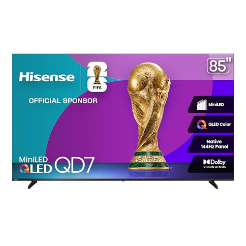Hisense 85 Class QD7 Series Mini-LED 4K UHD Smart Fire TV Specifications