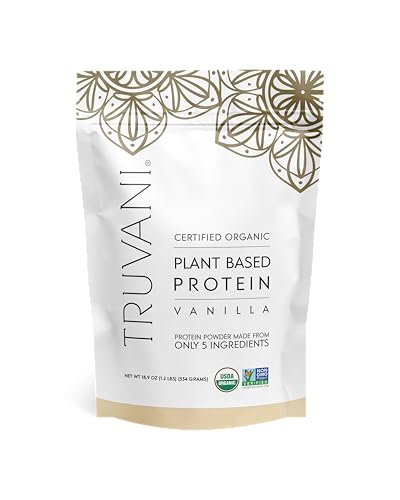 Truvani Vegan Pea Protein Powder | Vanilla | 20g Organic Plant Based Protein | 18 Servings | Keto ...