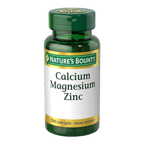 Nature's Bounty Calcium, Magnesium & Zinc Supplement for Immune and Bone Health.