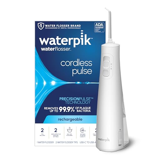 Waterpik Cordless Rechargeable Water Flosser for Teeth and Gums Care.