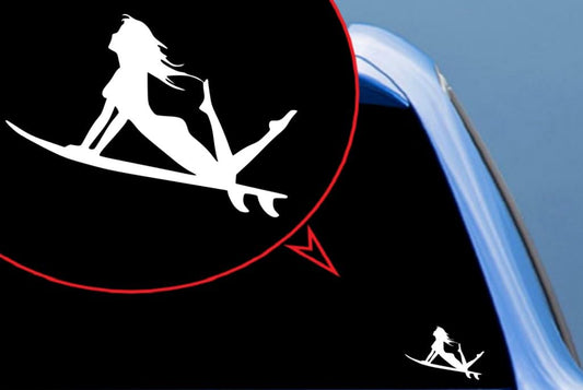 Girl Loves Surfing Life Decal Sticker for Multiple Uses