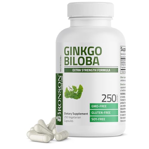 Memory and Brain Function Supplement - Ginkgo Biloba Capsules for Health.