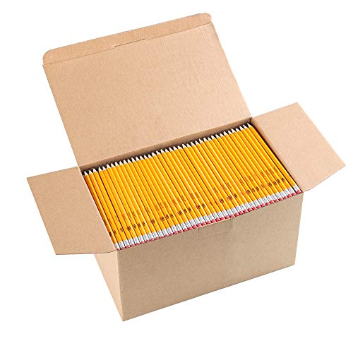 Bulk pack of yellow pre-sharpened HB pencils for artistic purposes available.