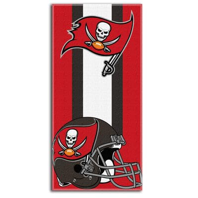 Northwest NFL Tampa Bay Buccaneers Unisex-Adult Beach Towel, Cotton, 30⁘ x 60⁘, Zone Read.