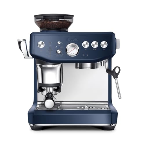 Breville Barista Express Impress Espresso Machine in Damson Blue BES876DBL Product Description