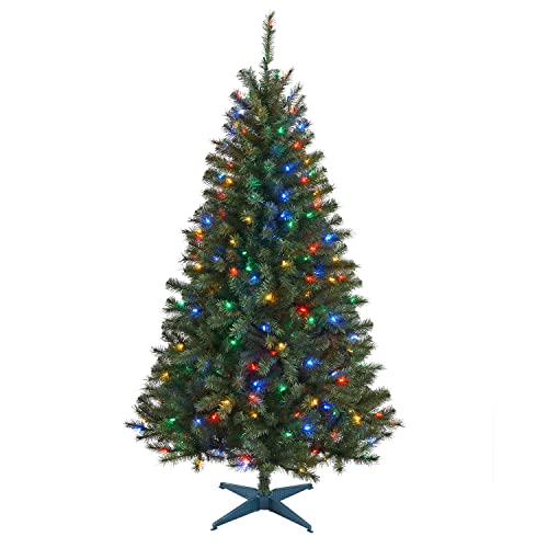 Vibrant 6. 5ft Prelit Christmas Tree with Color-Changing LED Lights Inside