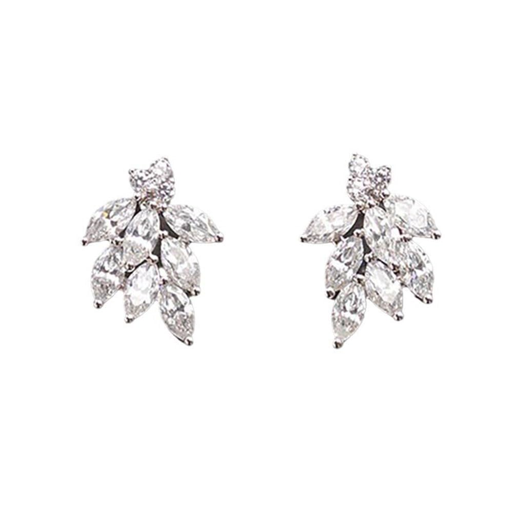 Leaf Shaped Wedding Earrings