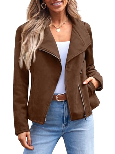 Women's faux leather open-front cropped coat for fashion and fall.