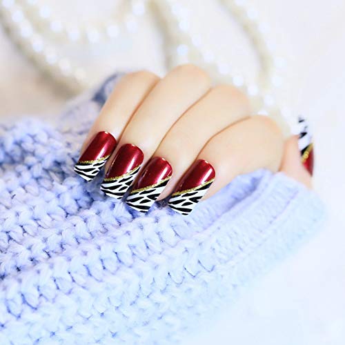 Zebra Print Acrylic Nail Kit
