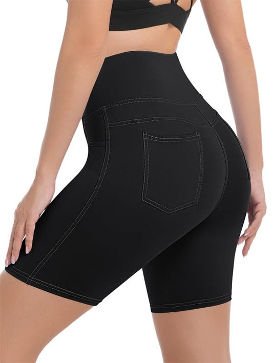 Plus Size Women's High Waisted Athletic Shorts
