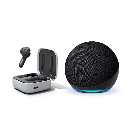 Basic yet stylish smart speaker and earbud bundle for audio enthusiasts.