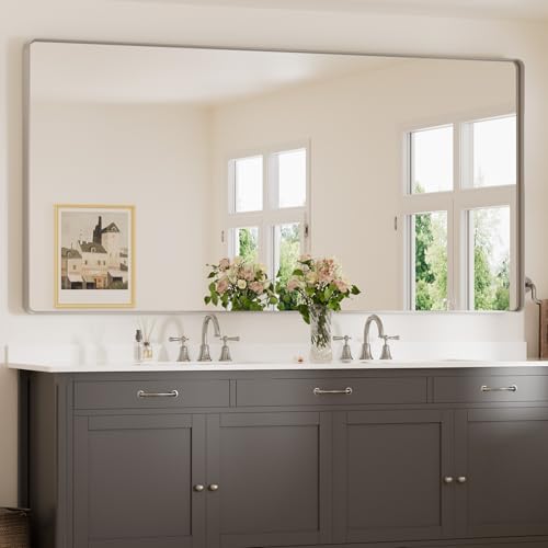 Keonjinn Silver Bathroom Mirrors for Over Sink