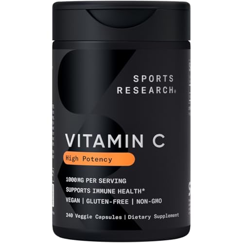 Sports Nutrition Supplement: 1000mg Pure Vitamin C Gluten-Free Formula Works.